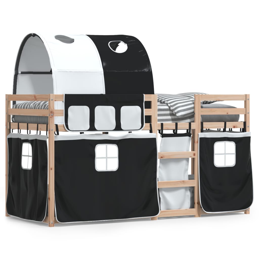 Bunk Bed Without Mattress White& Small Single Solid Wood Pine