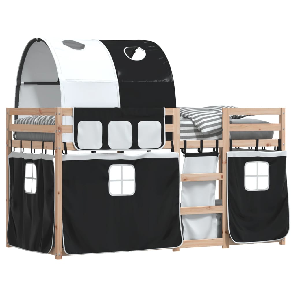 Bunk Bed Without Mattress White& Small Single Solid Wood Pine