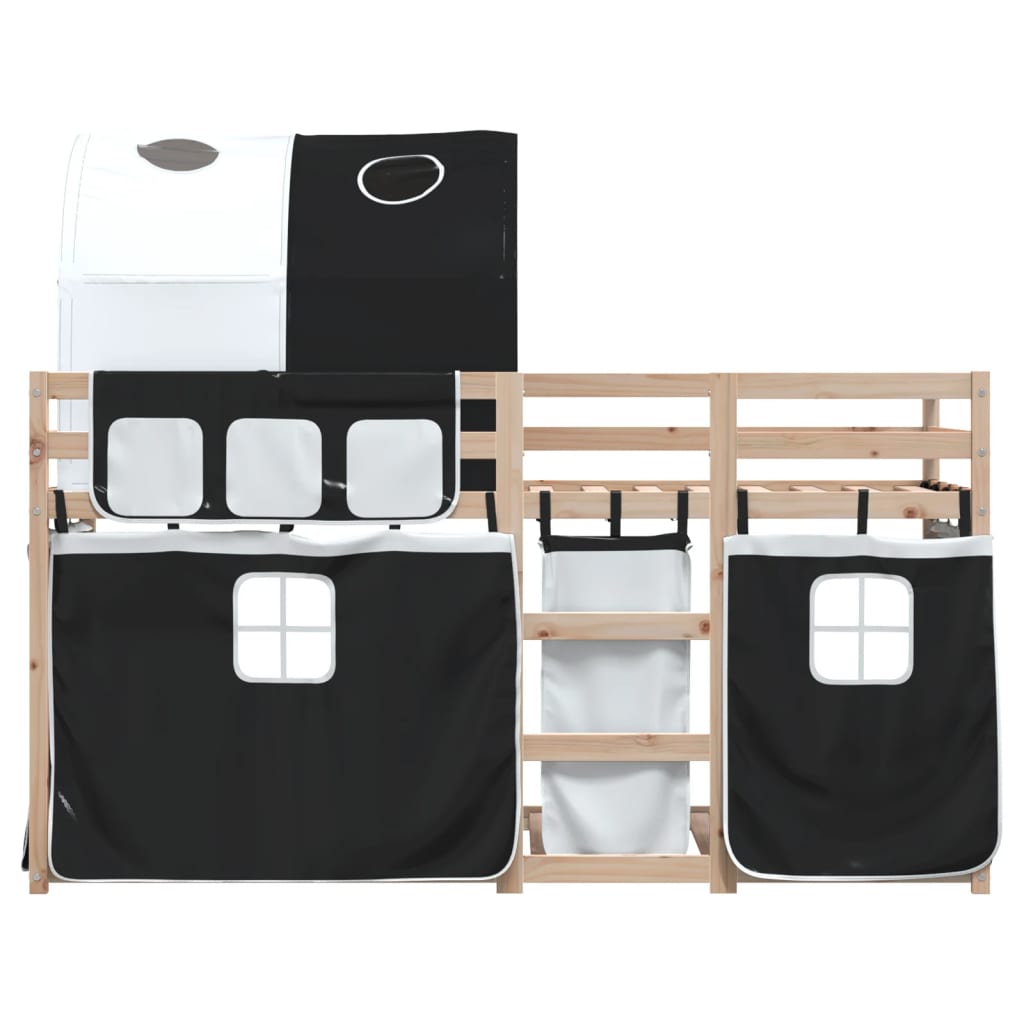 Bunk Bed Without Mattress White& Small Single Solid Wood Pine