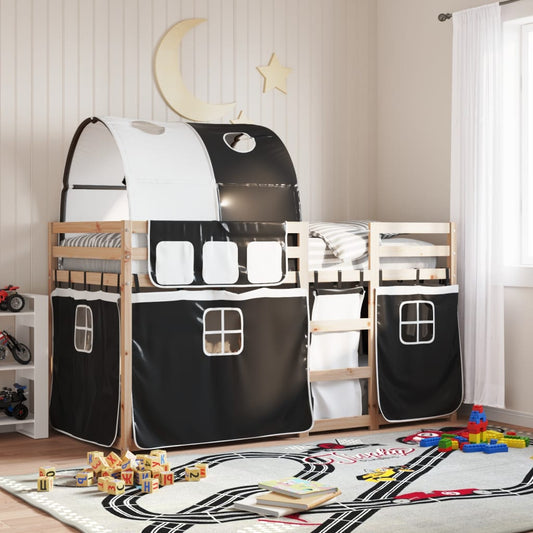 Bunk Bed Without Mattress White& Small Single Solid Wood Pine