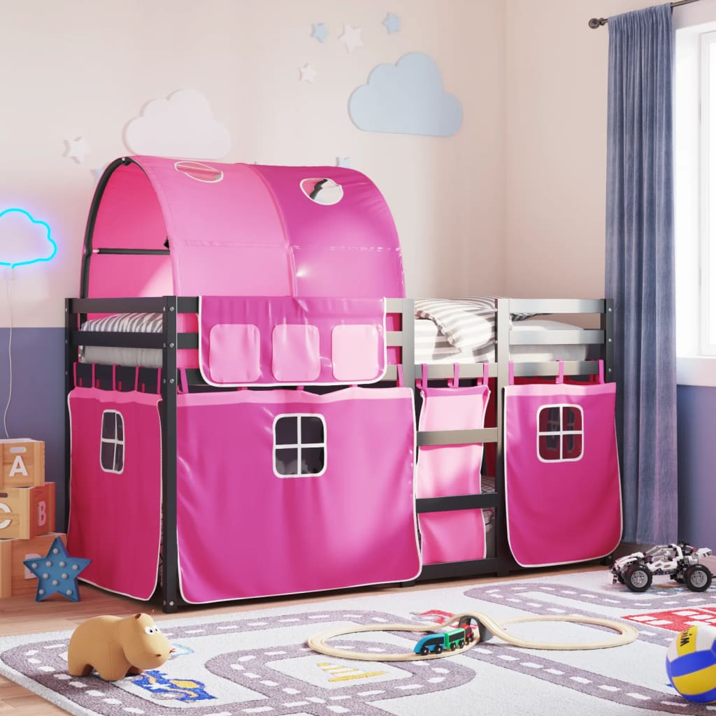 Bunk Bed Without Mattress White& Small Single Solid Wood Pine