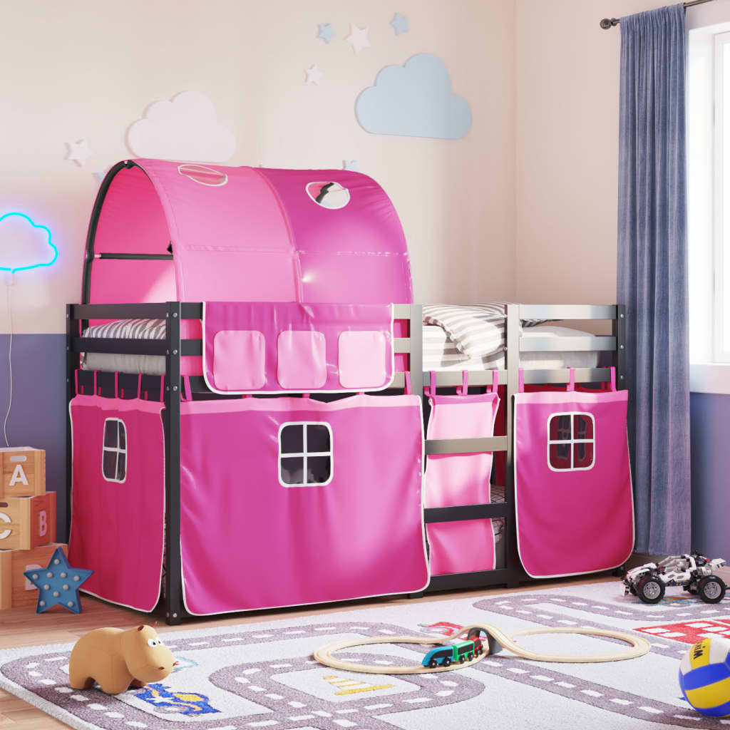 Bunk Bed Without Mattress White& Small Single Solid Wood Pine