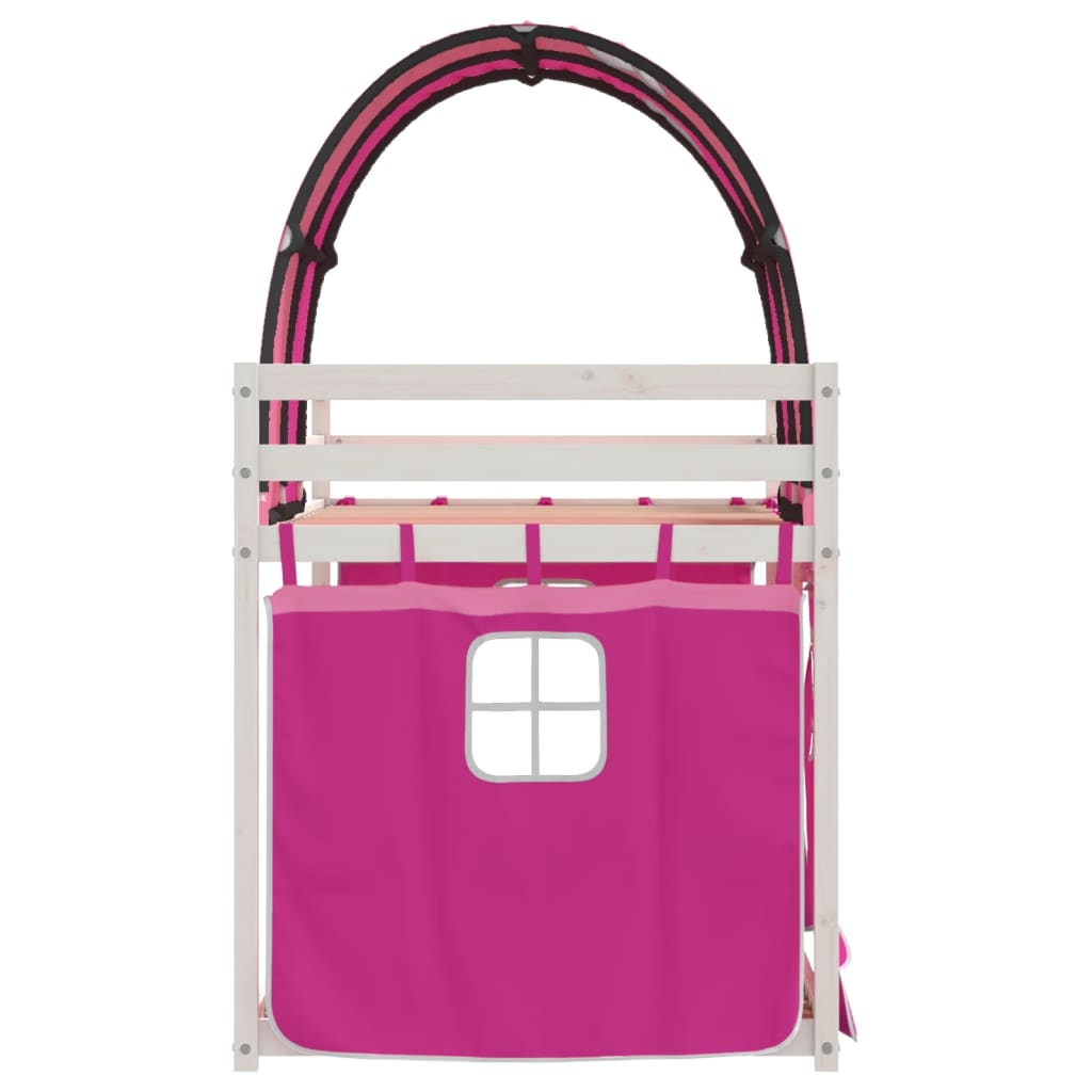 Bunk Bed Without Mattress Pink Solid Wood Pine