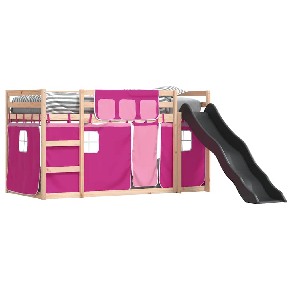 Bunk Bed Without Mattress With Slide And Curtains