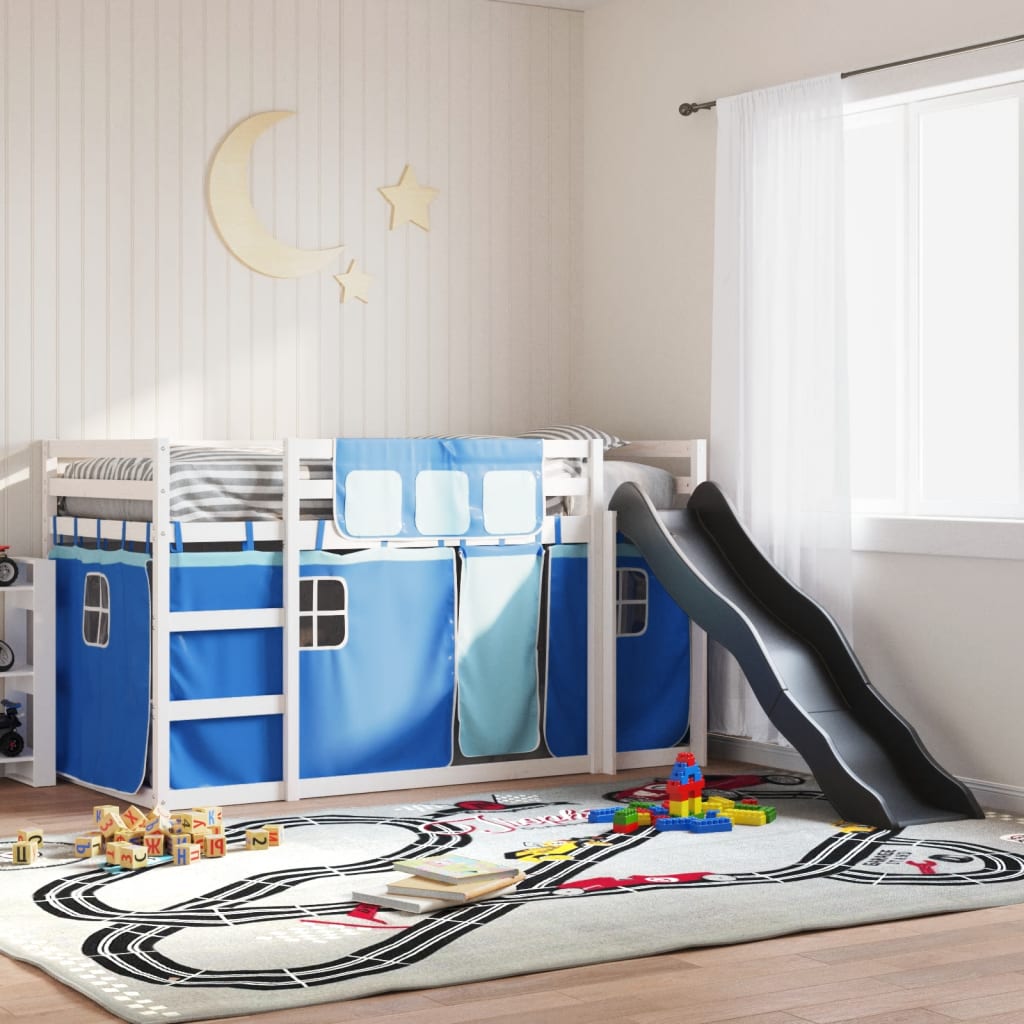 Bunk Bed Without Mattress With Slide And Curtains