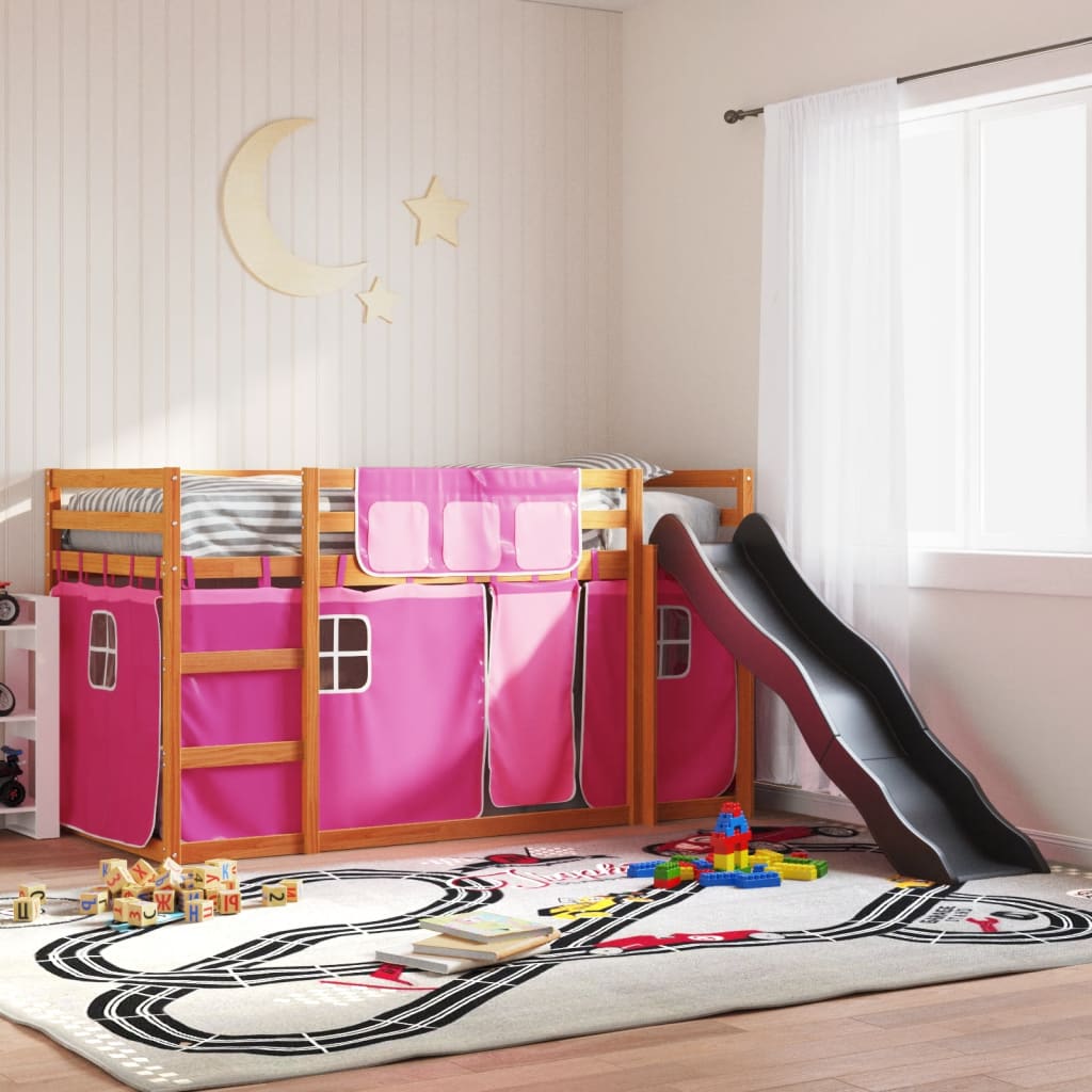 Bunk Bed Without Mattress With Slide And Curtains
