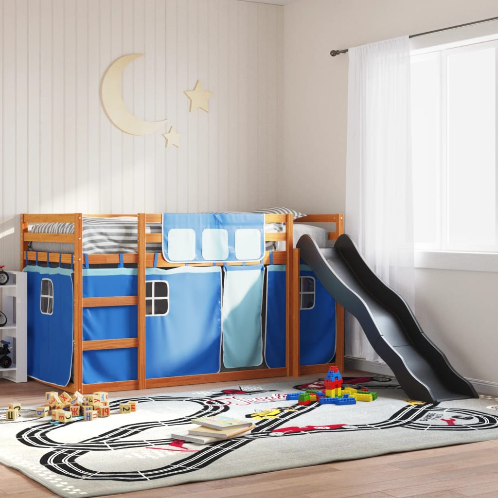 Bunk Bed Without Mattress With Slide And Curtains
