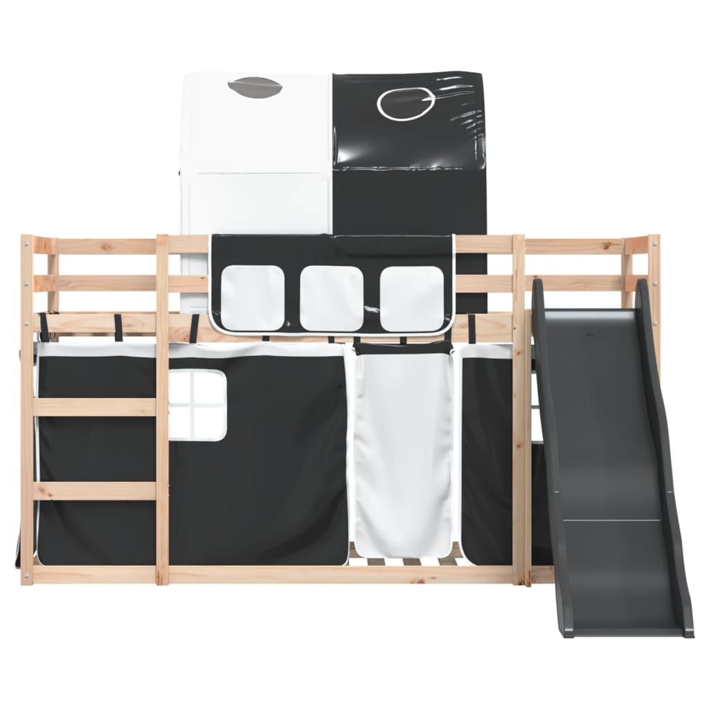 Bunk Bed Without Mattress With Slide White And
