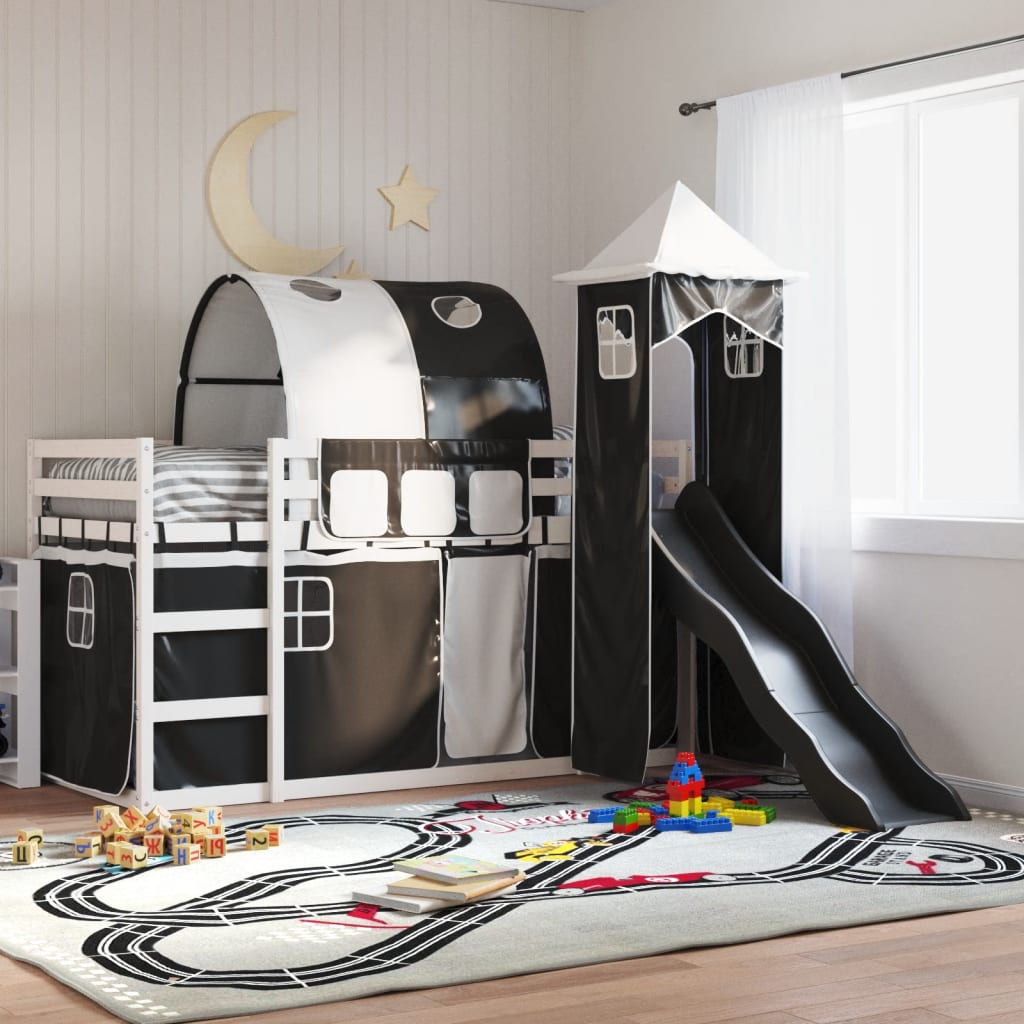 Bunk Bed Without Mattress With Slide White And