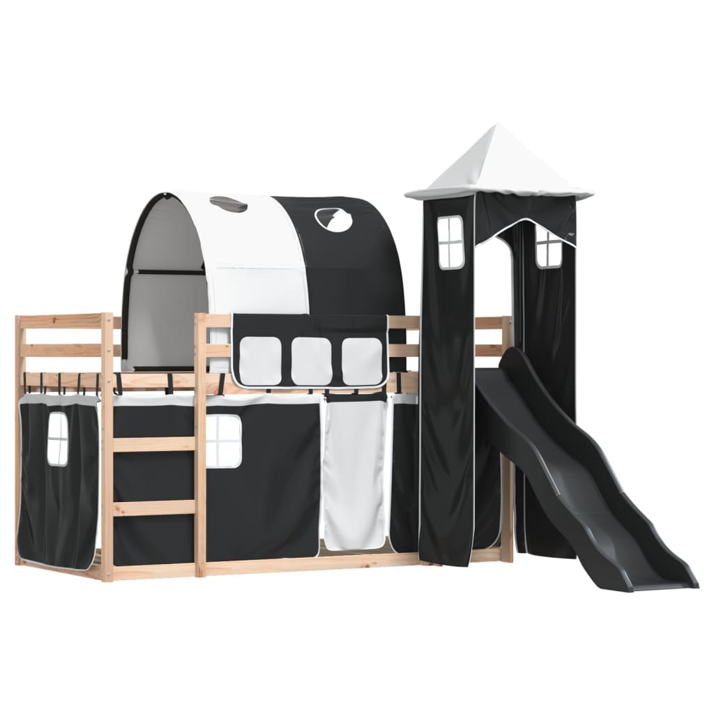 Bunk Bed Without Mattress With Slide White And