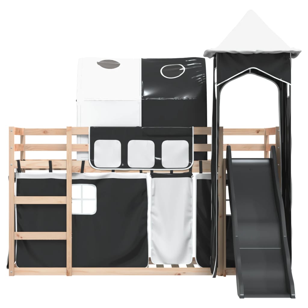 Bunk Bed Without Mattress With Slide White And