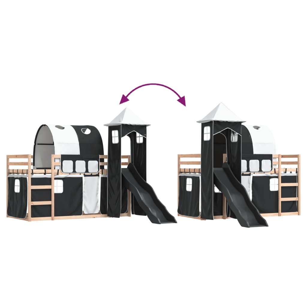 Bunk Bed Without Mattress With Slide White And