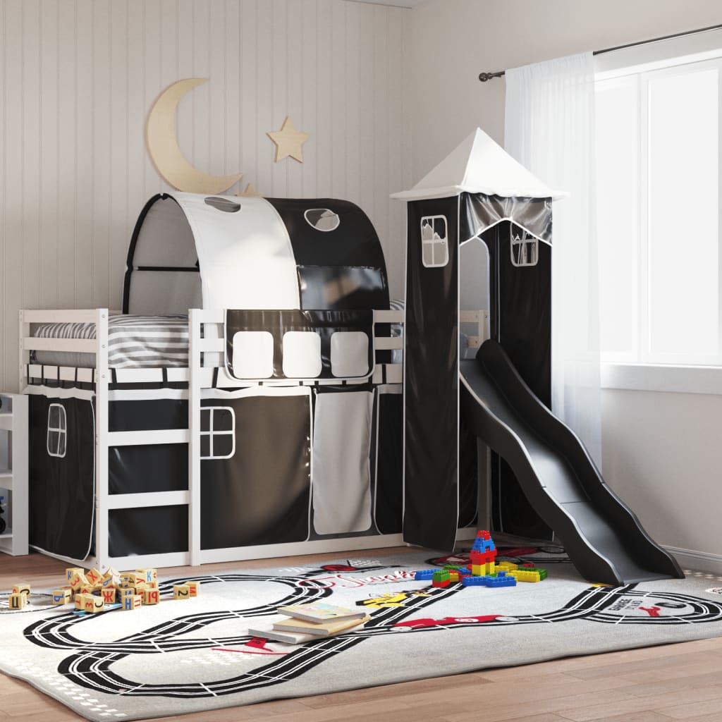 Bunk Bed Without Mattress With Slide White And