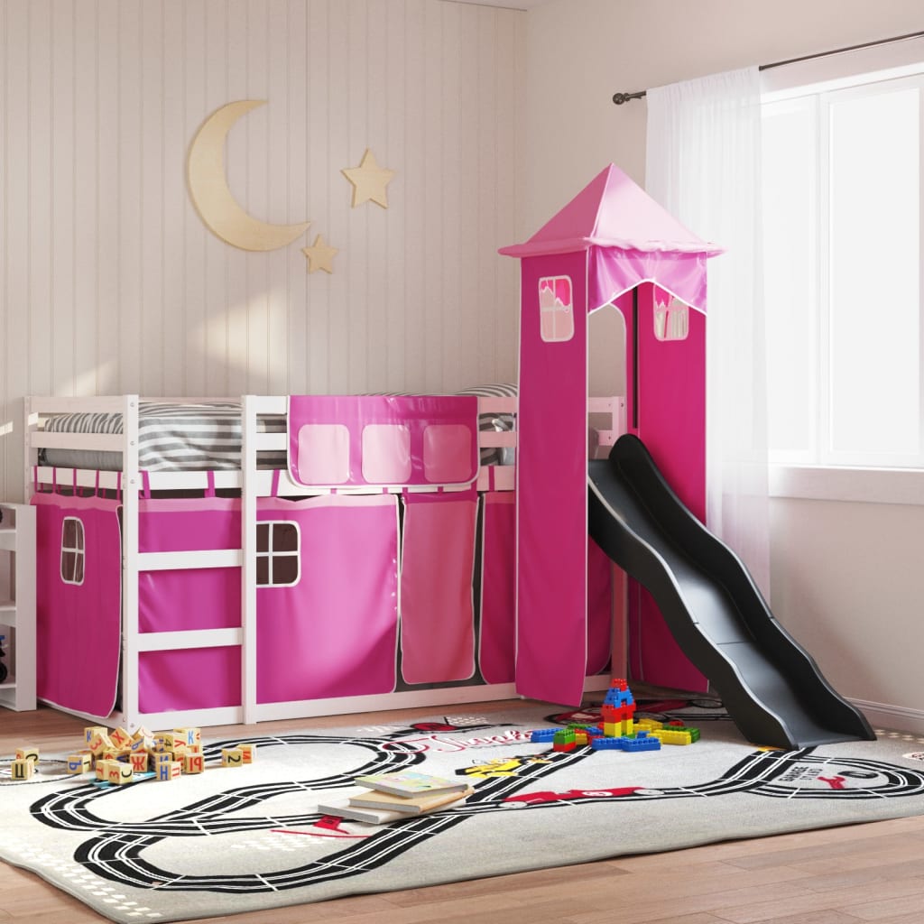 Bunk Bed Without Mattress With Slide And Curtains