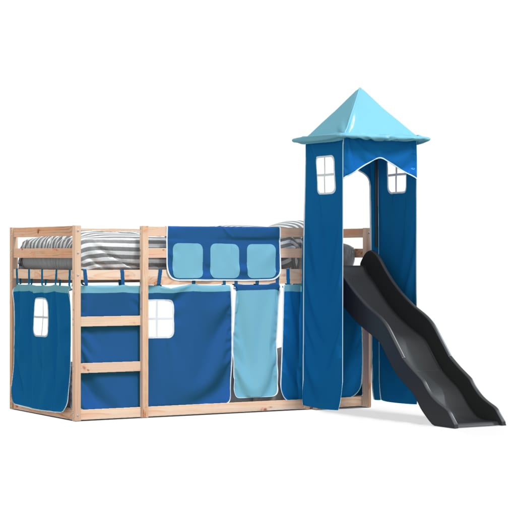 Bunk Bed Without Mattress With Slide And Curtains