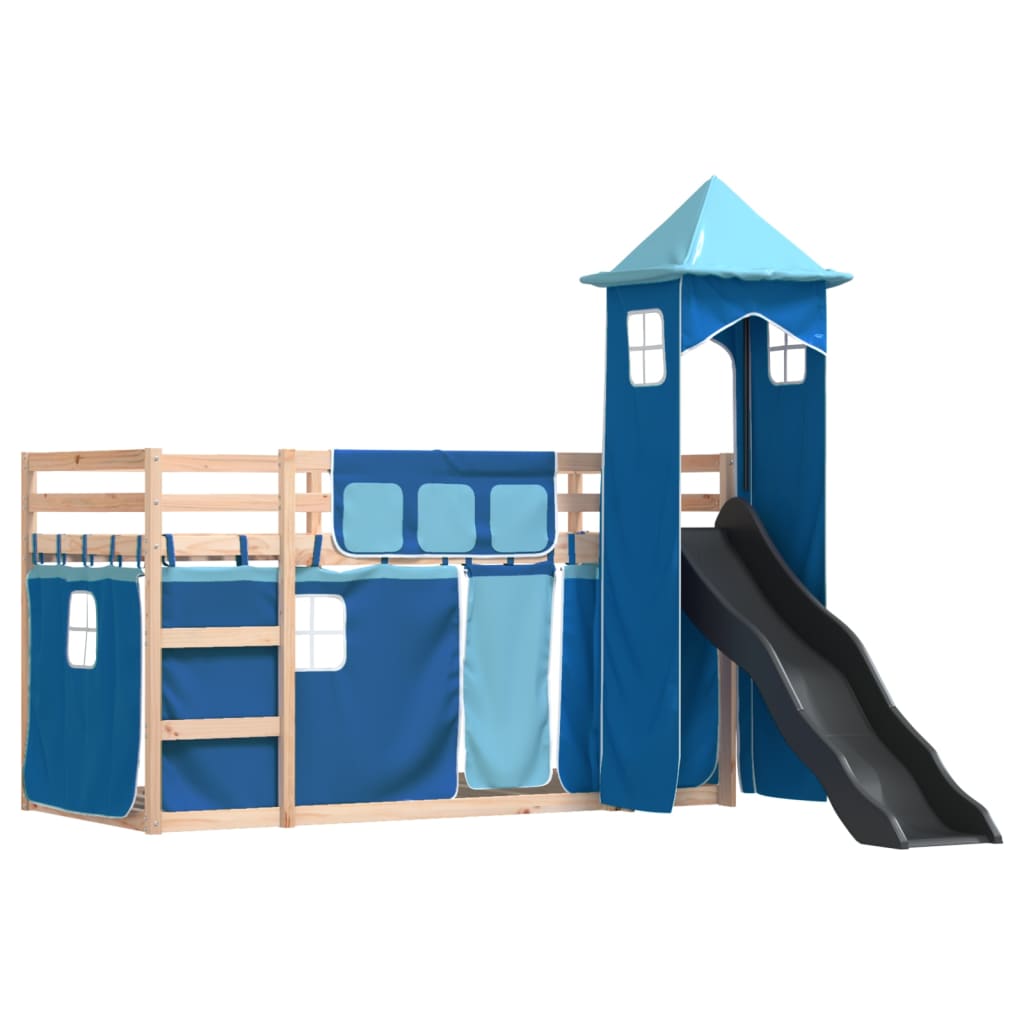 Bunk Bed Without Mattress With Slide And Curtains