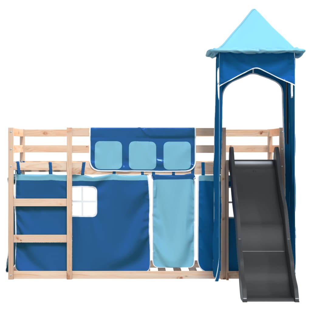 Bunk Bed Without Mattress With Slide And Curtains