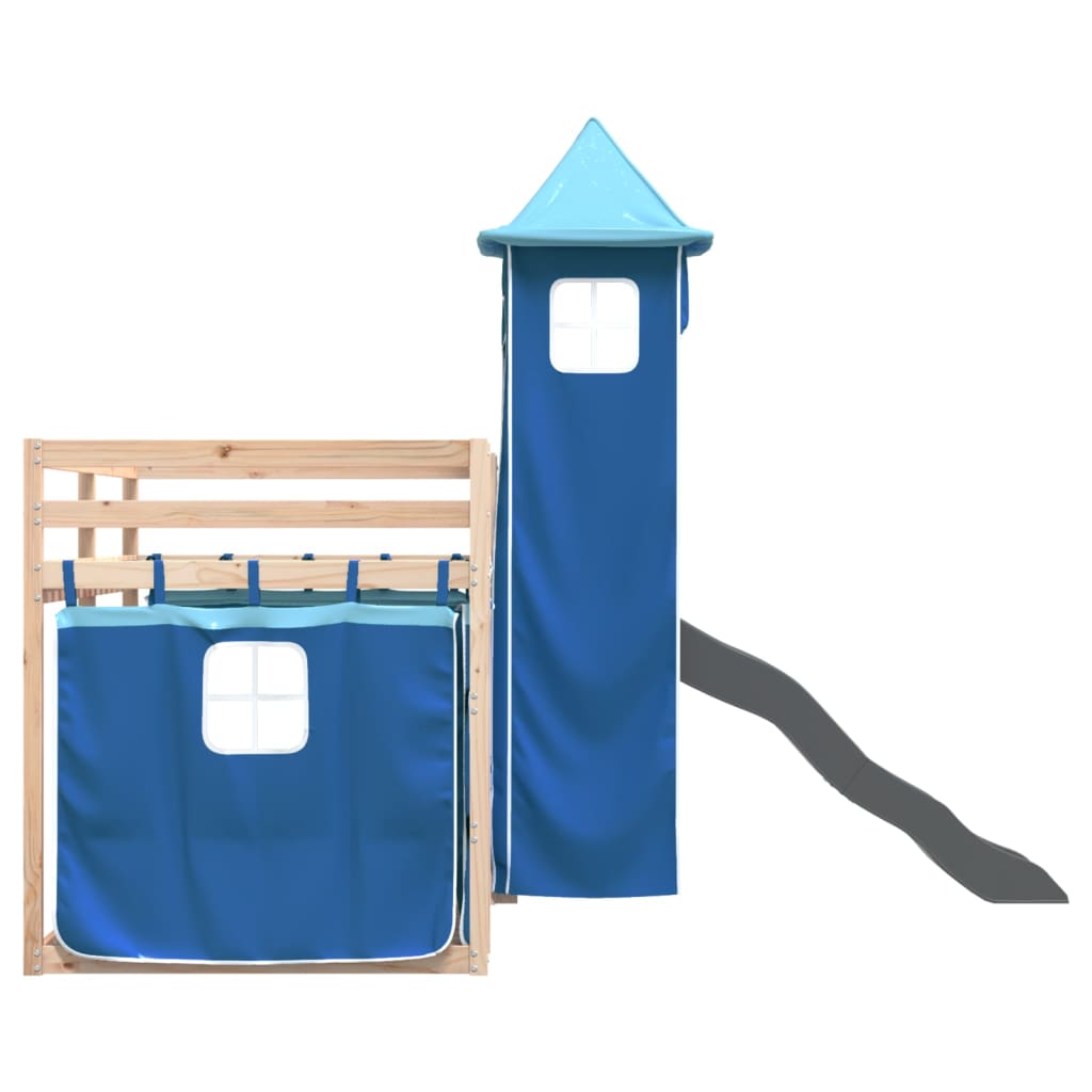 Bunk Bed Without Mattress With Slide And Curtains