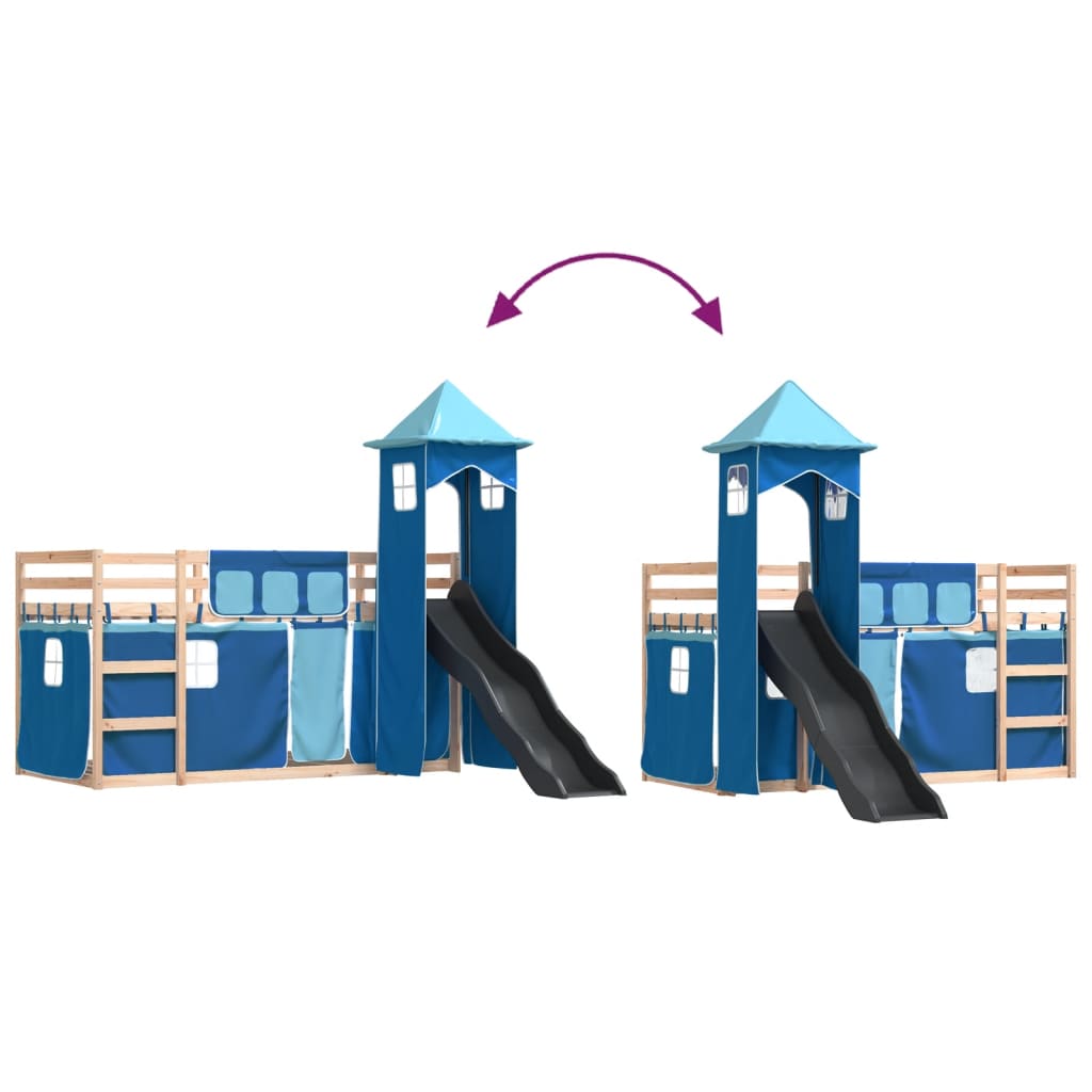Bunk Bed Without Mattress With Slide And Curtains