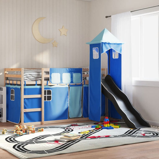 Bunk Bed Without Mattress With Slide And Curtains