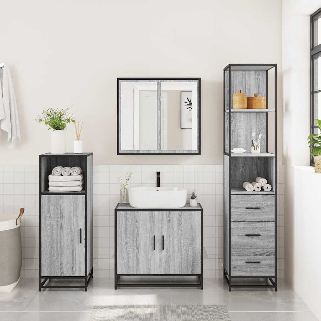 Bathroom Cabinet 35X37.5X166 Cm Engineered Wood