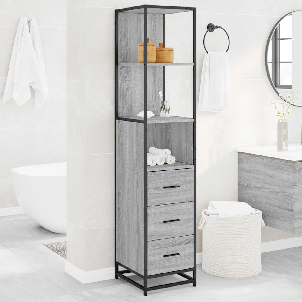 Bathroom Cabinet 35X37.5X166 Cm Engineered Wood