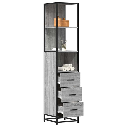 Bathroom Cabinet 35X37.5X166 Cm Engineered Wood