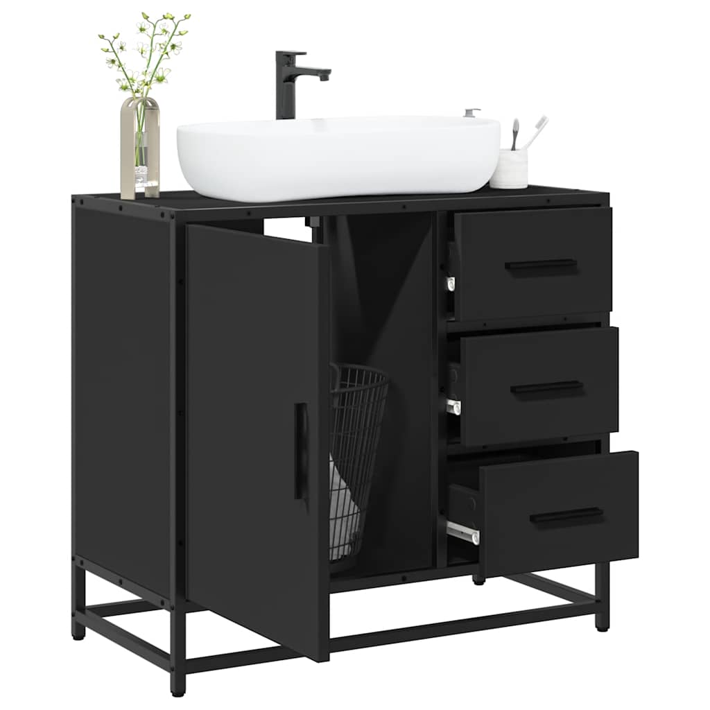 Bathroom Sink Cabinet 65X33X60 Cm Engineered Wood