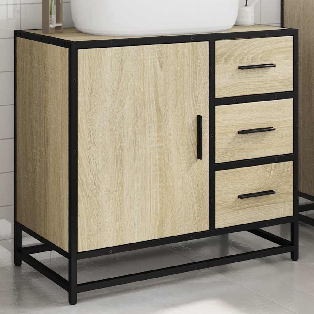Bathroom Sink Cabinet 65X33X60 Cm Engineered Wood