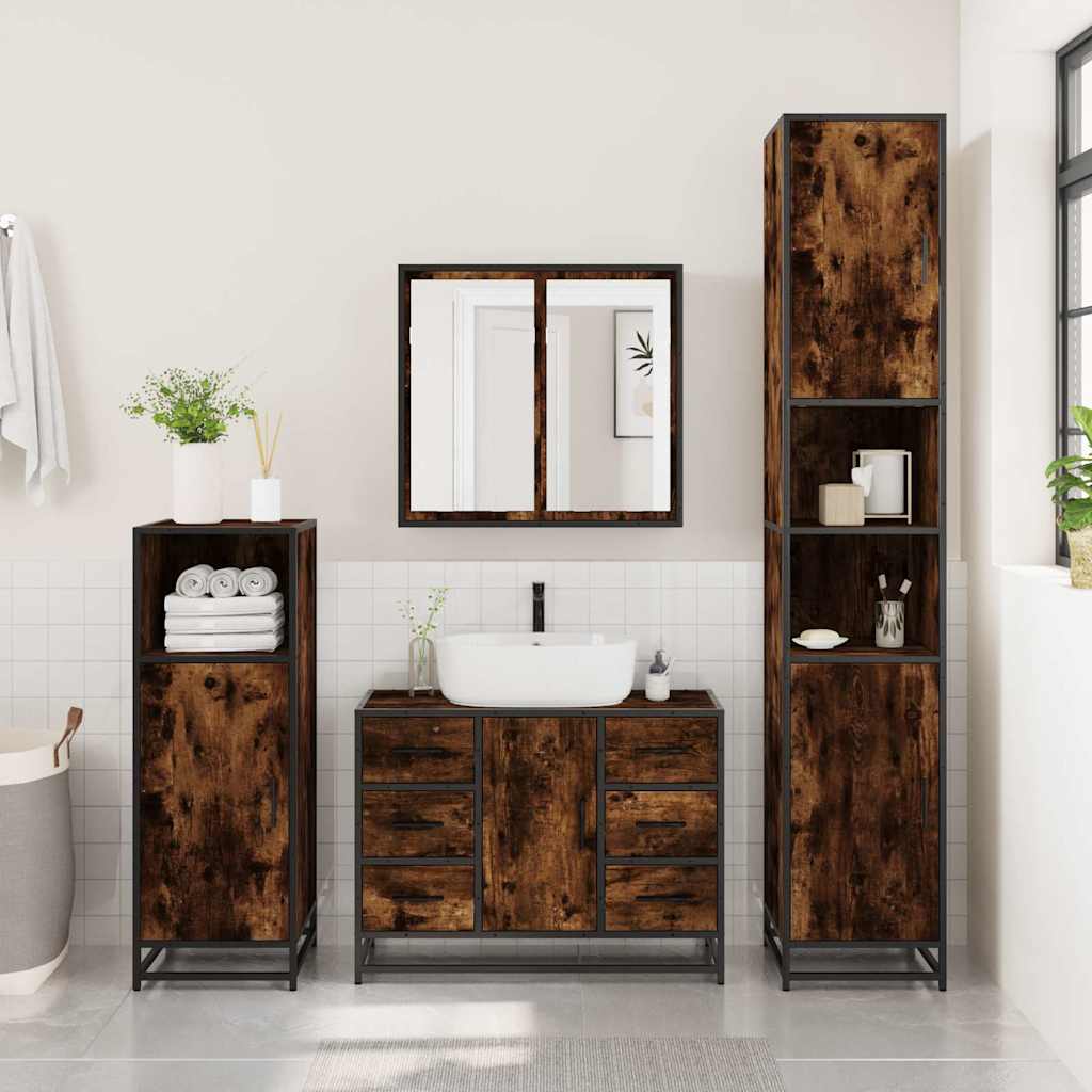 Bathroom Sink Cabinet 80X33X60 Cm Engineered Wood