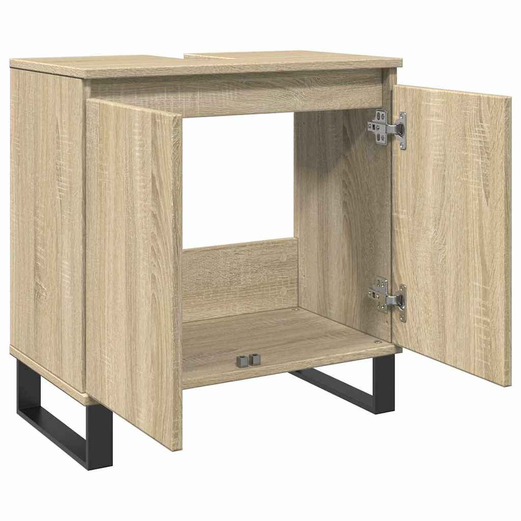 Bathroom Cabinet Sonoma Oak 58X33X60 Cm Engineered Wood