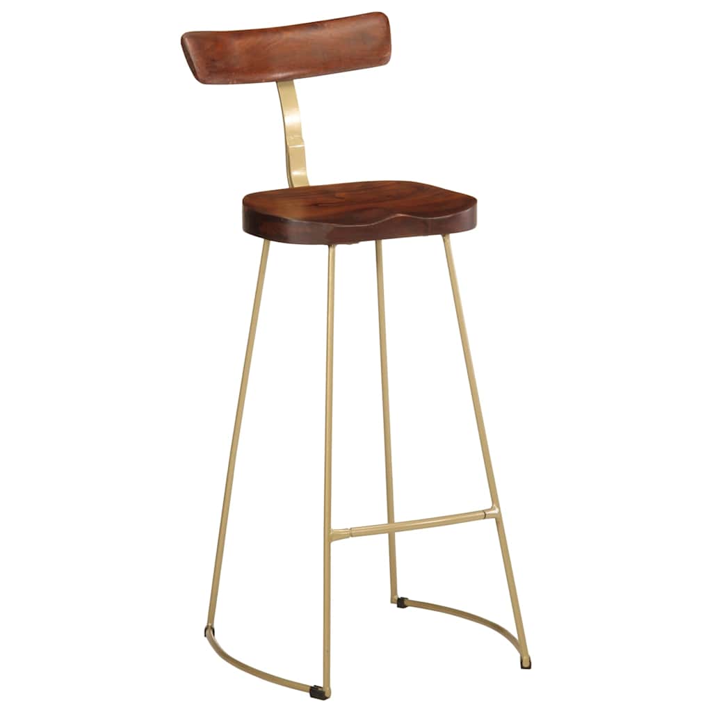 Bar Stools 2 Pcs Solid Wood Mango