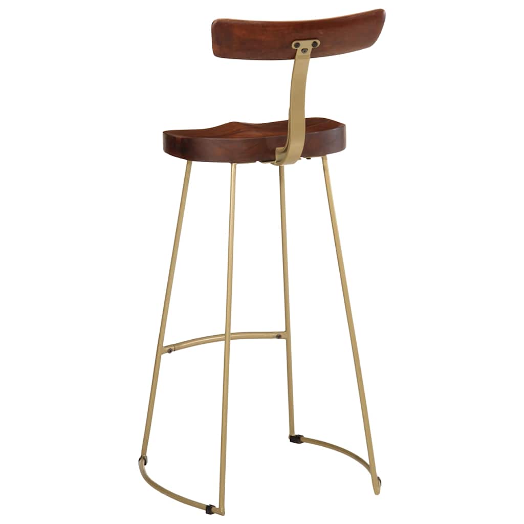 Bar Stools 2 Pcs Solid Wood Mango