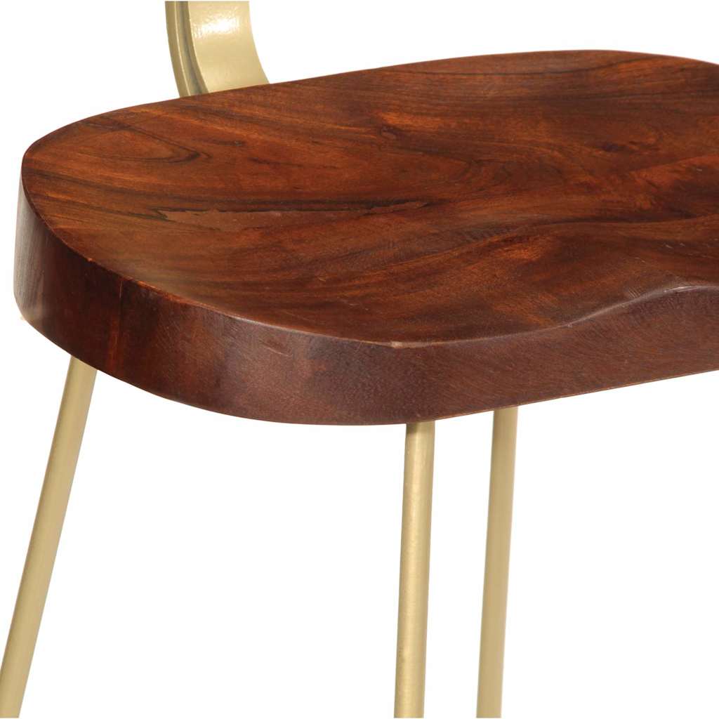 Bar Stools 2 Pcs Solid Wood Mango