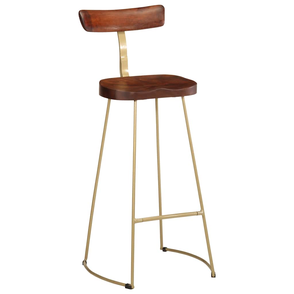 Bar Stools 2 Pcs Solid Wood Mango