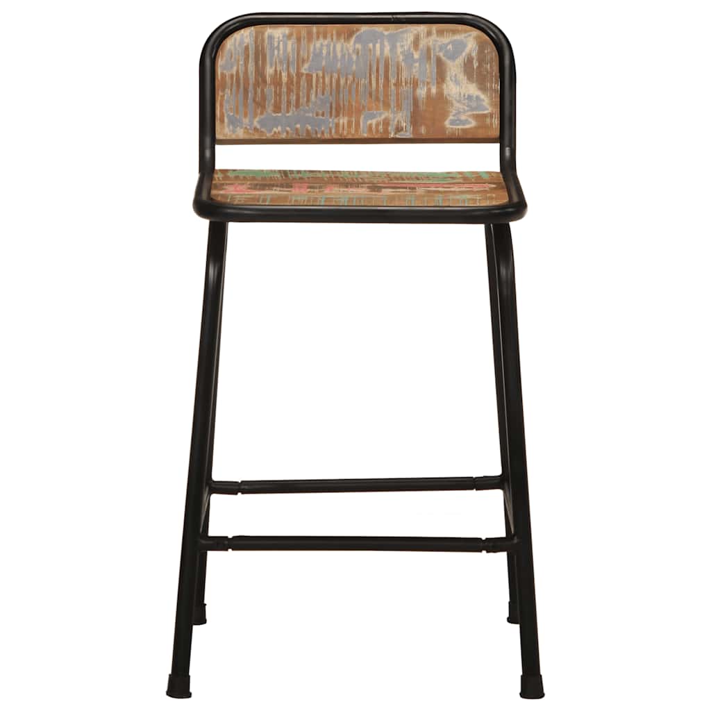 Bar Stools 4 Pcs Solid Wood Reclaimed