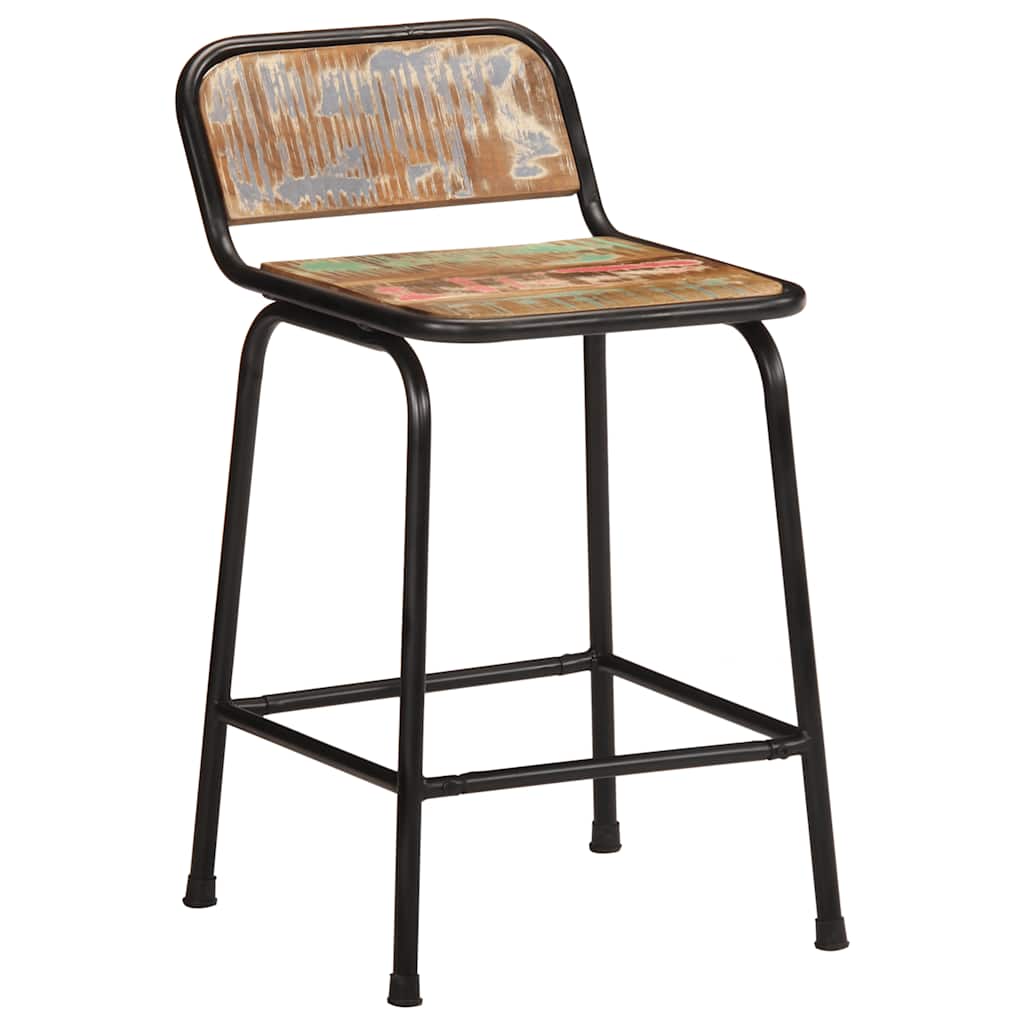 Bar Stools 4 Pcs Solid Wood Reclaimed