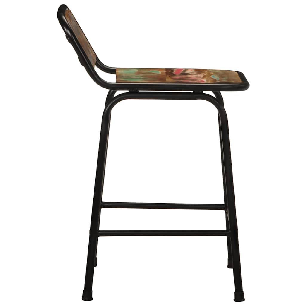 Bar Stools 4 Pcs Solid Wood Reclaimed