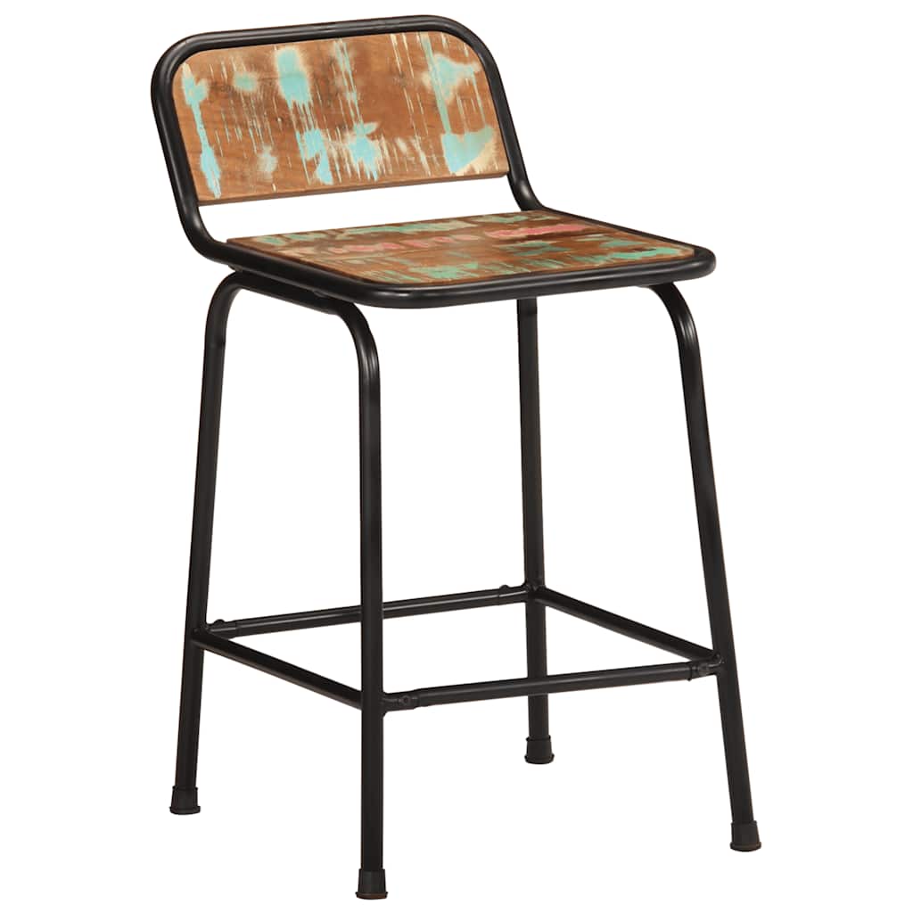 Bar Stools 4 Pcs Solid Wood Reclaimed