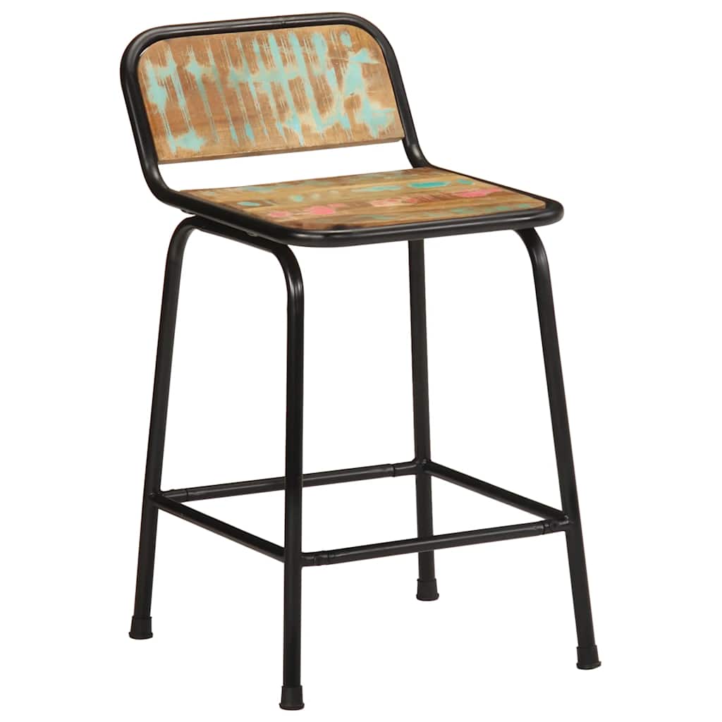 Bar Stools 4 Pcs Solid Wood Reclaimed