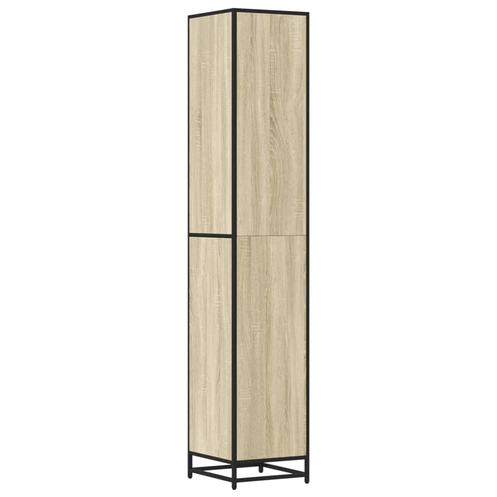 Bathroom Cabinet 35X37.5X188.5 Cm Engineered Wood And Metal