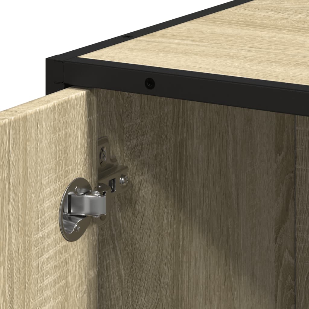 Bathroom Cabinet 35X37.5X188.5 Cm Engineered Wood And Metal