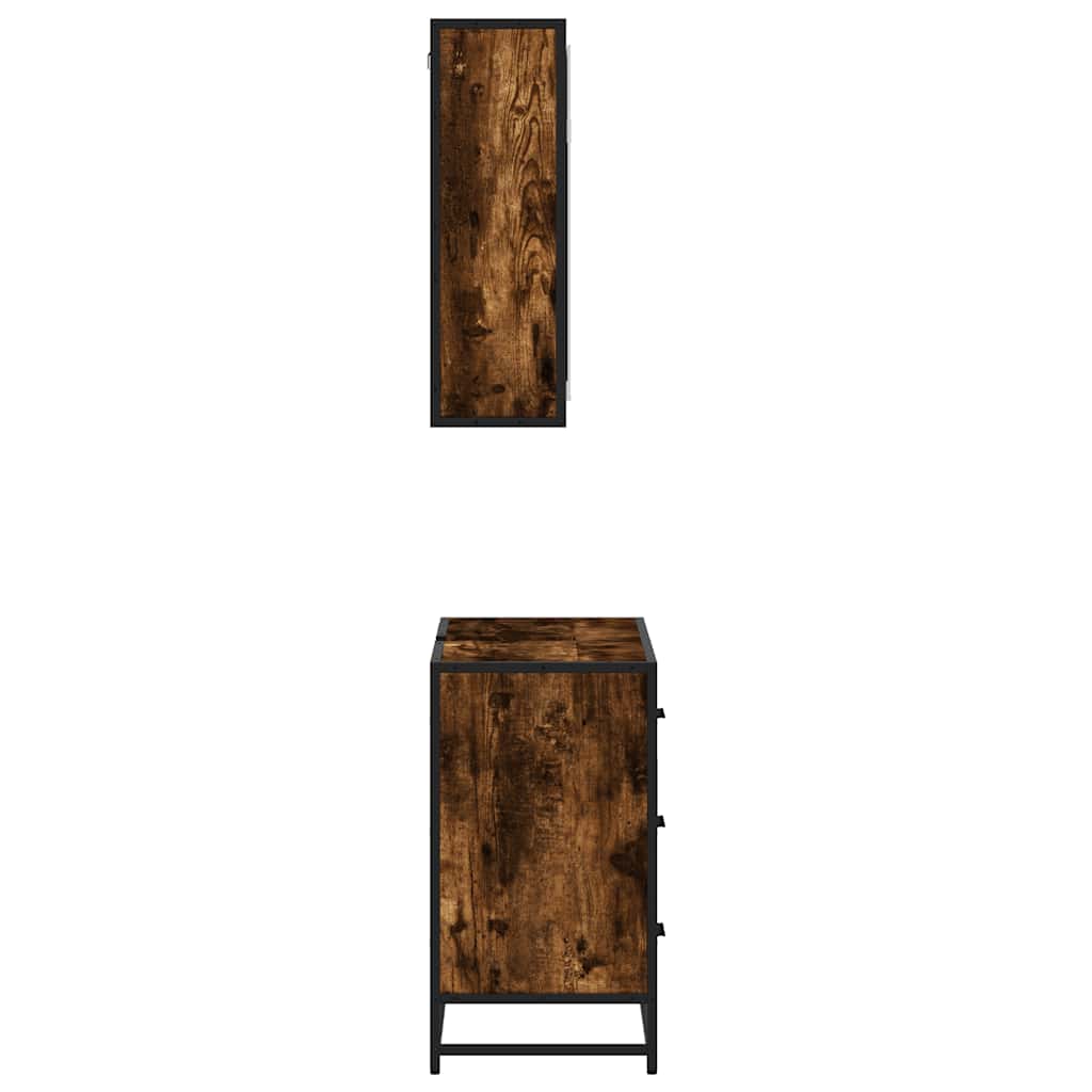 2 Piece Bathroom Furniture Set Engineered Wood