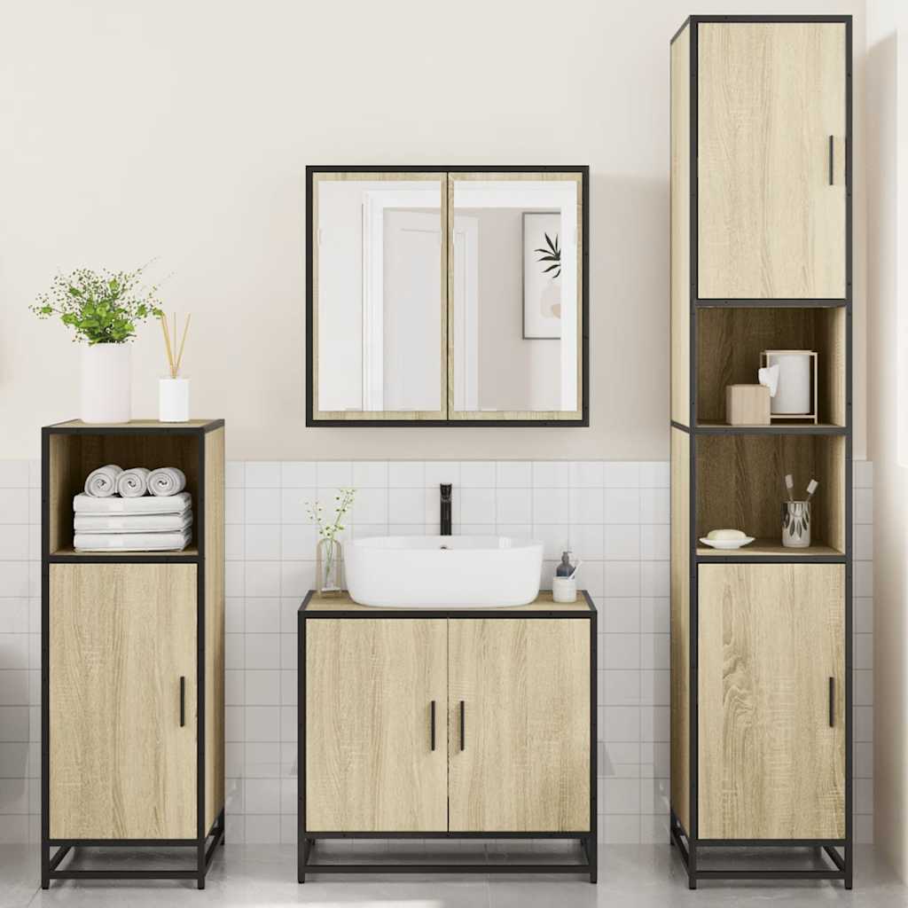 4 Piece Bathroom Furniture Set  Engineered Wood