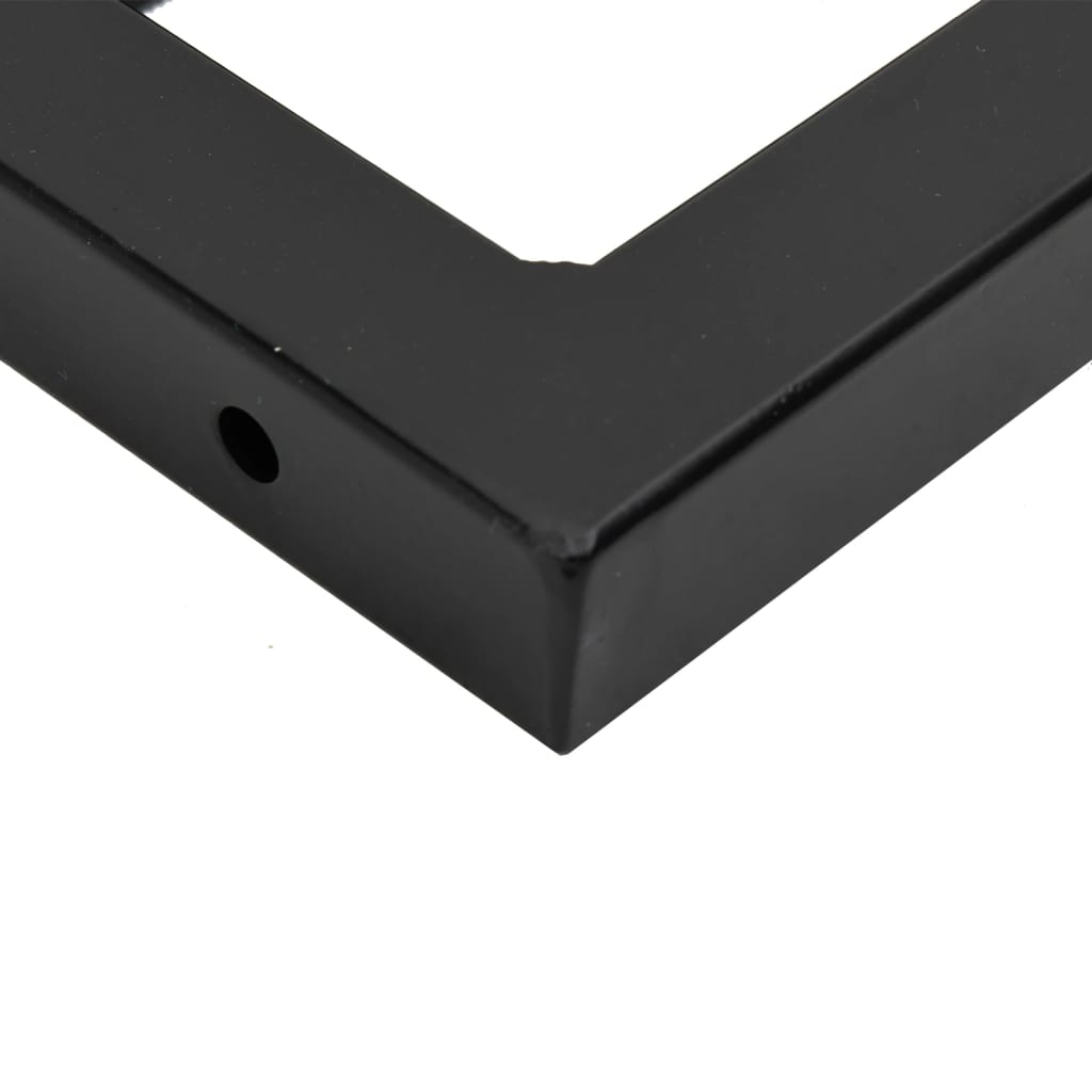 Basin Shelf Wall Mounted Steel And Solid Wood Acacia
