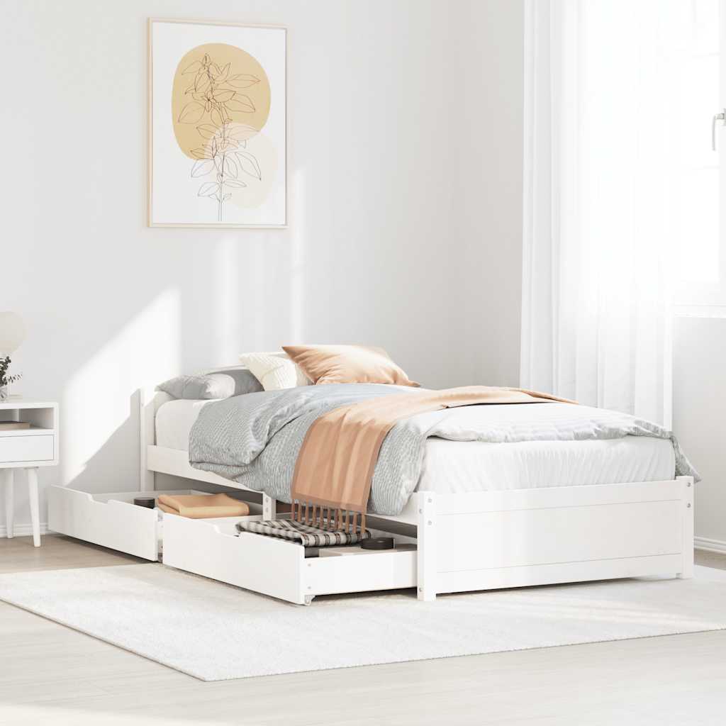 Bed Frame Without Mattress Solid Wood Pine