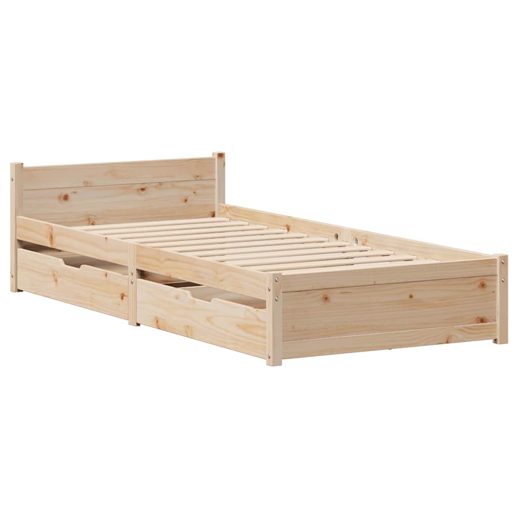Bed Frame Without Mattress Solid Wood Pine
