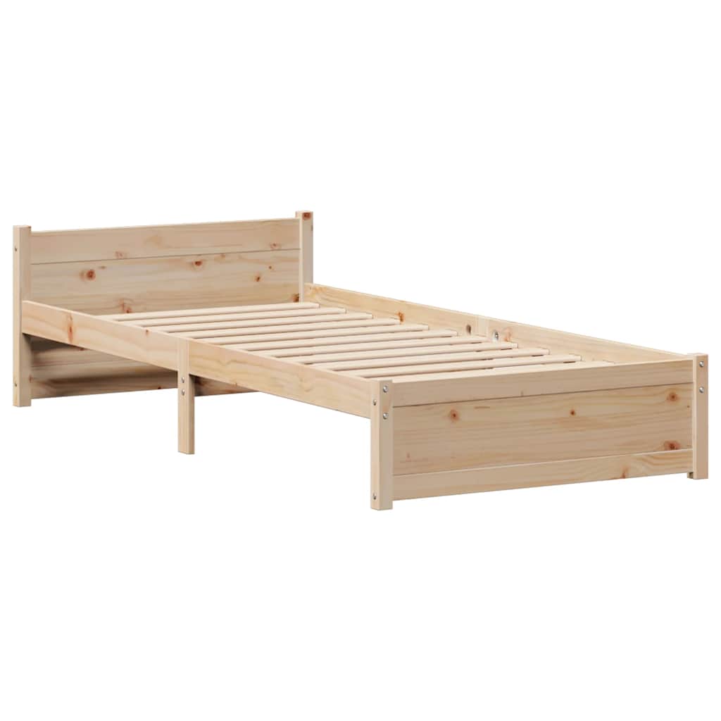 Bed Frame Without Mattress Solid Wood Pine