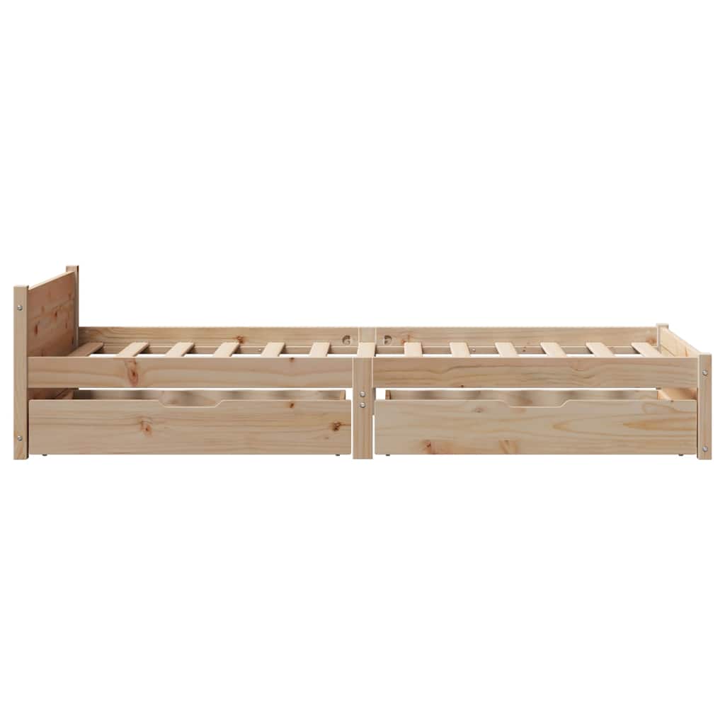 Bed Frame Without Mattress Solid Wood Pine