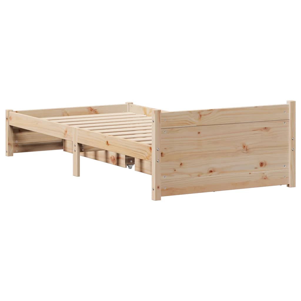 Bed Frame Without Mattress Solid Wood Pine